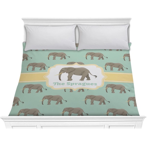 Custom Elephant Comforter - King (Personalized)