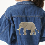 Elephant Twill Iron On Patch - Custom Shape - 3XL - Set of 4