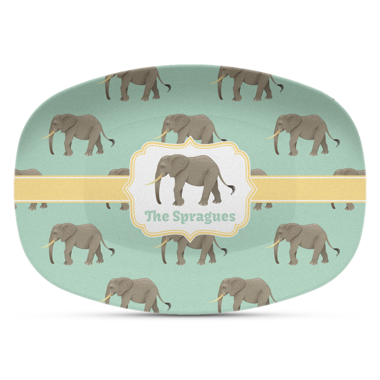 Custom Elephant Plastic Platter - Microwave & Oven Safe Composite ...