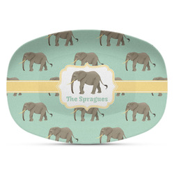 Elephant Plastic Platter - Microwave & Oven Safe Composite Polymer (Personalized)