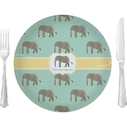 Elephant Glass Lunch / Dinner Plate 10" (Personalized)