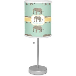 Elephant 7" Drum Lamp with Shade Linen (Personalized)