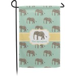 Elephant Small Garden Flag - Double Sided w/ Name or Text