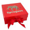 Elephant Gift Boxes with Magnetic Lid - Red - Front