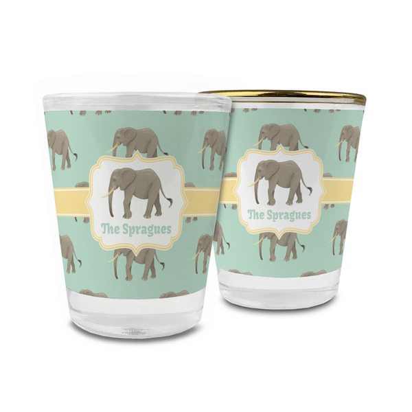 Custom Elephant Glass Shot Glass - 1.5 oz (Personalized)