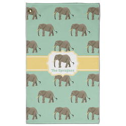 Elephant Golf Towel - Poly-Cotton Blend w/ Name or Text