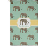 Elephant Golf Towel - Poly-Cotton Blend - Small w/ Name or Text