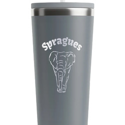 Elephant RTIC Everyday Tumbler with Straw - 28oz - Grey - Double-Sided (Personalized)