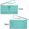 Elephant Ladies Wallets - Faux Leather - Teal - Front & Back View