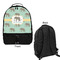 Elephant Large Backpack - Black - Front & Back View