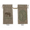 Elephant Large Burlap Gift Bags - Front & Back