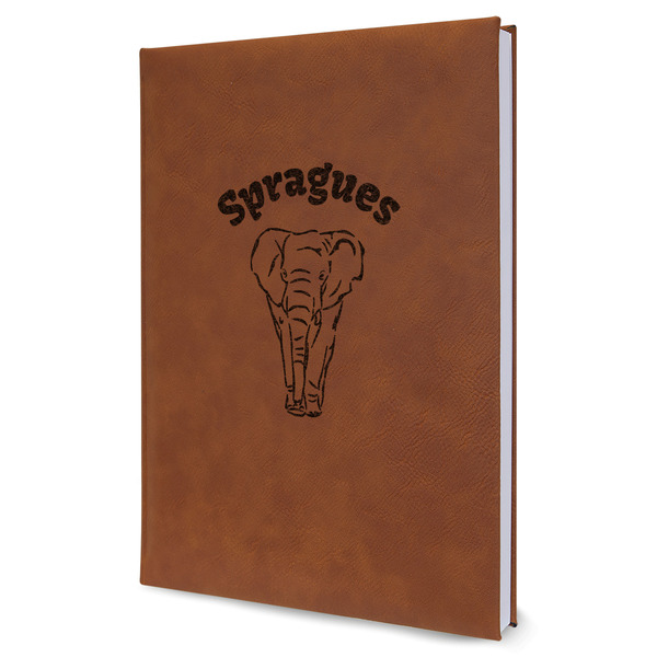 Custom Elephant Leather Sketchbook - Large - Single Sided (Personalized)