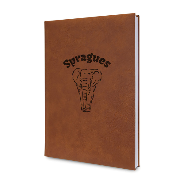Custom Elephant Leather Sketchbook - Small - Double Sided (Personalized)
