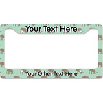 Elephant License Plate Frame - Style B (Personalized)