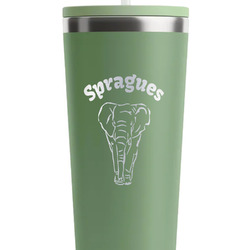 Elephant RTIC Everyday Tumbler with Straw - 28oz - Light Green - Single-Sided (Personalized)