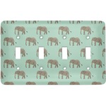 Elephant Light Switch Cover (4 Toggle Plate)