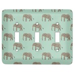 Elephant Light Switch Cover (3 Toggle Plate)