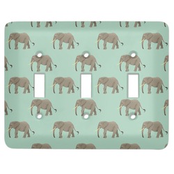 Elephant Light Switch Cover (3 Toggle Plate)