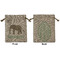 Elephant Medium Burlap Gift Bag - Front and Back