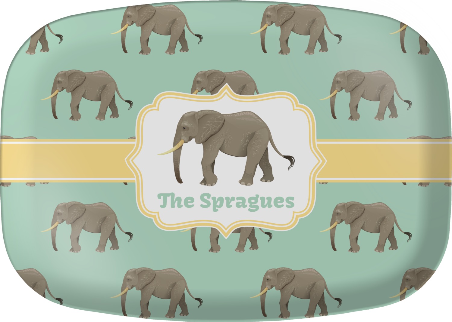 Custom Elephant Melamine Platter (Personalized) | YouCustomizeIt