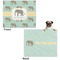 Elephant Microfleece Dog Blanket - Large- Front & Back