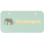 Elephant Mini/Bicycle License Plate (2 Holes) (Personalized)