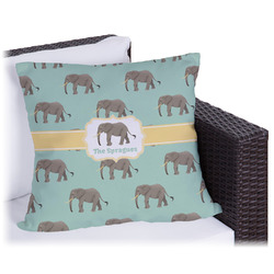 Elephant Outdoor Pillow - 16" (Personalized)