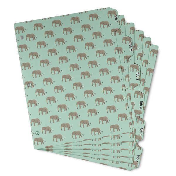 Custom Elephant Binder Tab Divider - Set of 6 (Personalized)