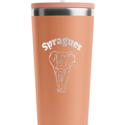 Elephant RTIC Everyday Tumbler with Straw - 28oz - Peach - Double-Sided (Personalized)