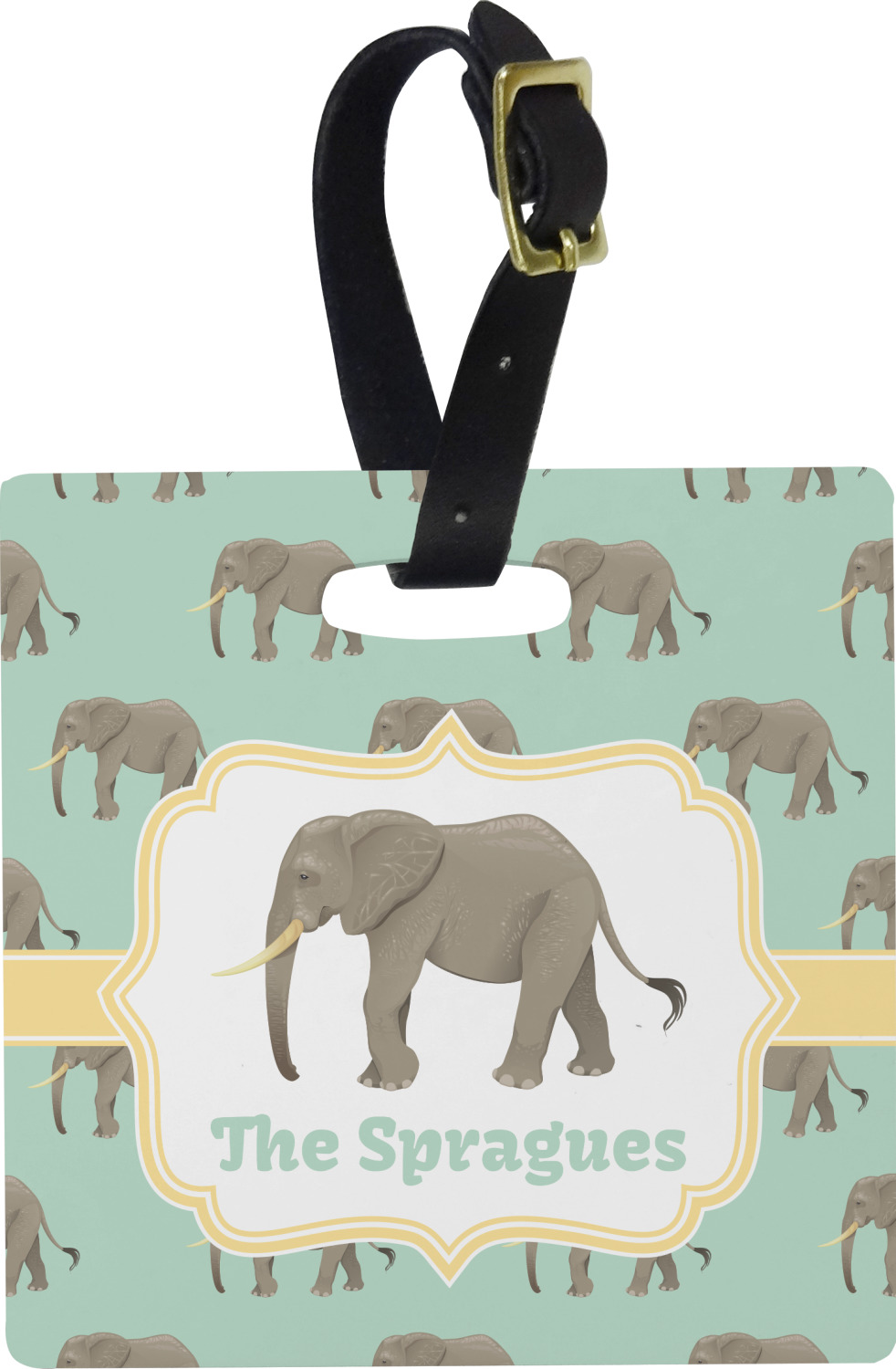 elephant luggage tag