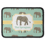 Elephant Iron On Rectangle Patch w/ Name or Text