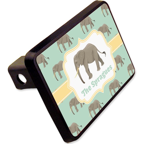 Custom Elephant Rectangular Trailer Hitch Cover - 2" (Personalized)