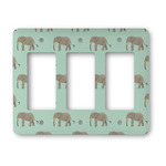 Elephant Rocker Style Light Switch Cover - Three Switch