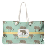 Elephant Large Tote Bag with Rope Handles (Personalized)