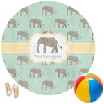 Elephant Round Beach Towel (Personalized)