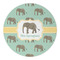 Elephant Round Paper Coaster - Approval