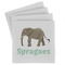 Elephant Set of 4 Sandstone Coasters - Front View