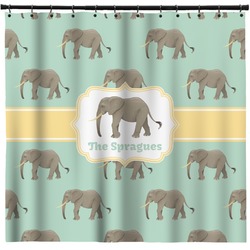 Elephant Shower Curtain - 71" x 74" (Personalized)