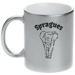 Elephant Metallic Silver Mug (Personalized)