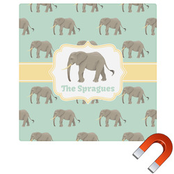 Elephant Square Car Magnet - 10" (Personalized)