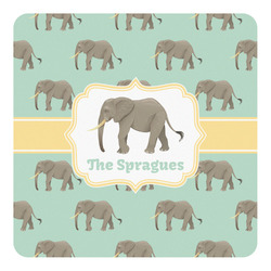 Elephant Square Decal - Small (Personalized)