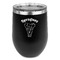 Elephant Stainless Wine Tumblers - Black - Double Sided - Front