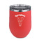 Elephant Stainless Wine Tumblers - Coral - Double Sided - Front