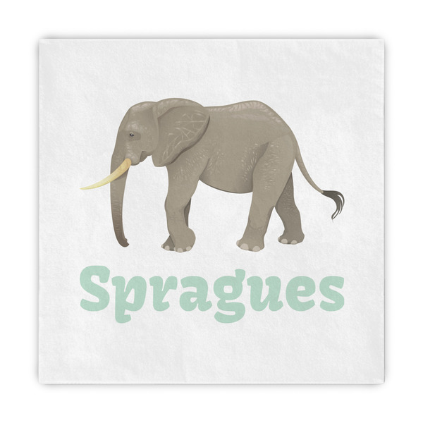 Custom Elephant Decorative Paper Napkins (Personalized)