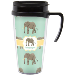 Elephant Acrylic Travel Mug with Handle (Personalized)