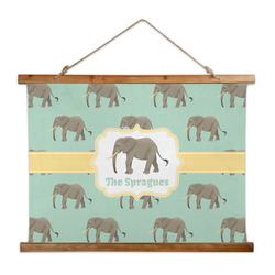 Elephant Wall Hanging Tapestry - Wide (Personalized)