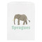 Elephant White Treat Bag - Front View