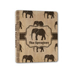 Elephant Wood 3-Ring Binder - 1" Half-Letter Size (Personalized)