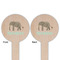 Elephant Wooden 6" Food Pick - Round - Double Sided - Front & Back