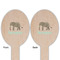 Elephant Wooden Food Pick - Oval - Double Sided - Front & Back